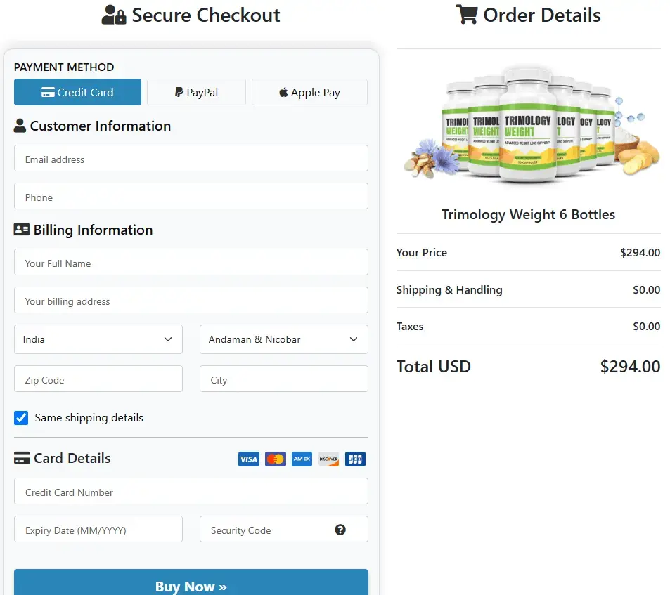 Trimology - Secure Page